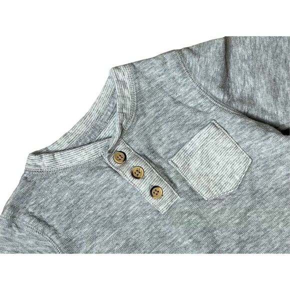 Cat & Jack Toddler Grey Button Henley Pocket Shirt 18 months Modern Boystyle - Picture 1 of 7